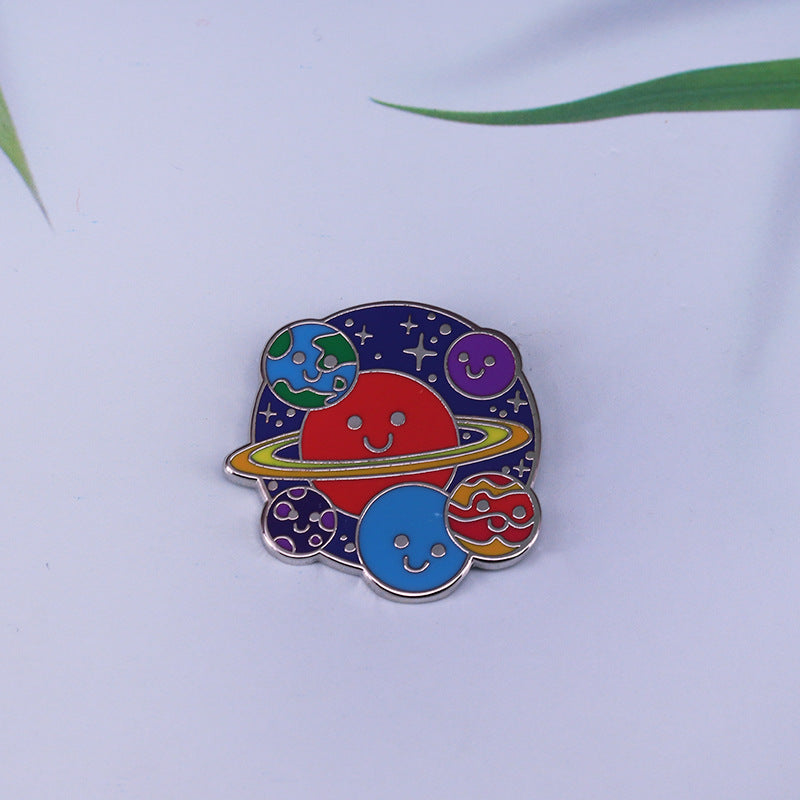 Smiling Solar System Pin