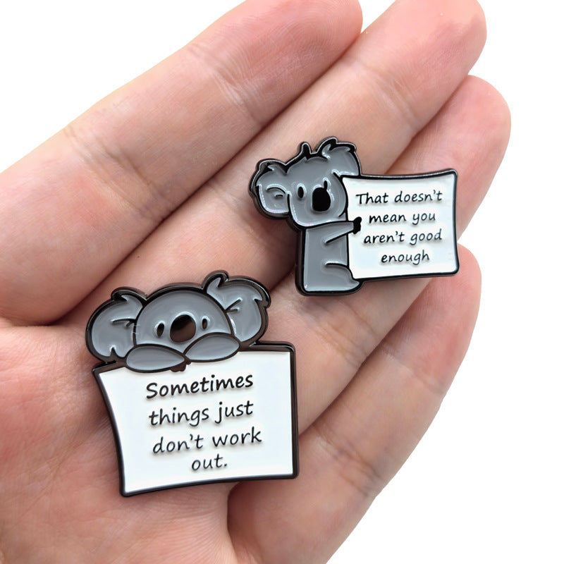 Inspirational Koala Self-Motivated Student Pin