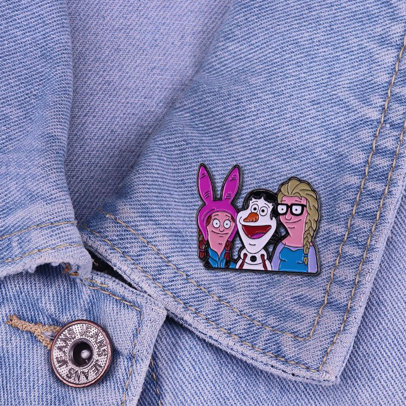 Frozen Anna, Elsa, And Olaf Animation Pin