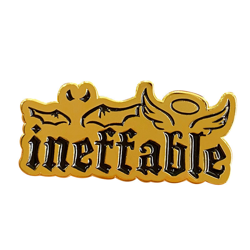 front view of Good Omens: Ineffable Angel And Demon Wings Tv Series Pin