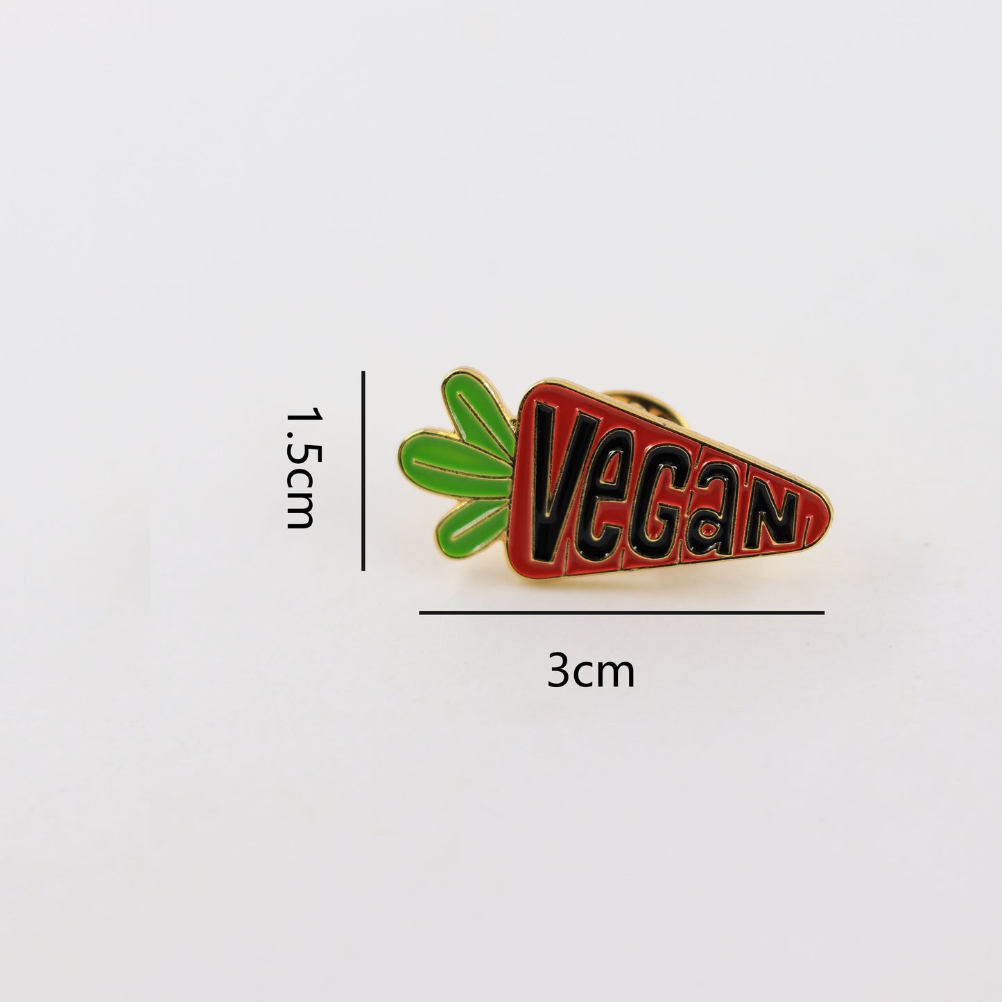 Vegetarian Carrot Instagram Fun Pin