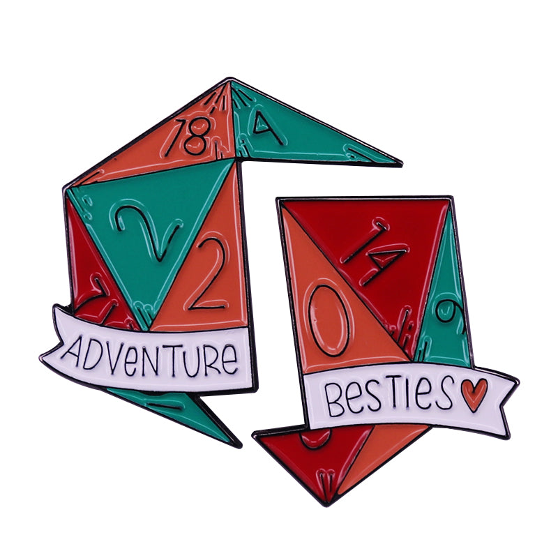 front view of Dungeons & Dragons D20 Dice Pin