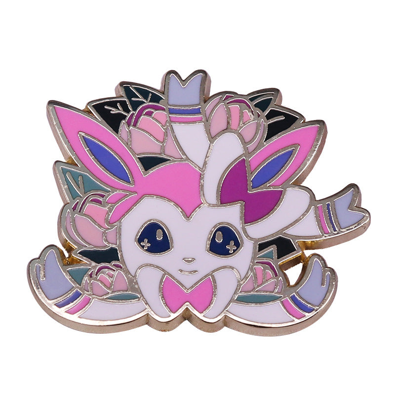 front view of Pokémon Sylveon: Happy Eevee Family! Pin