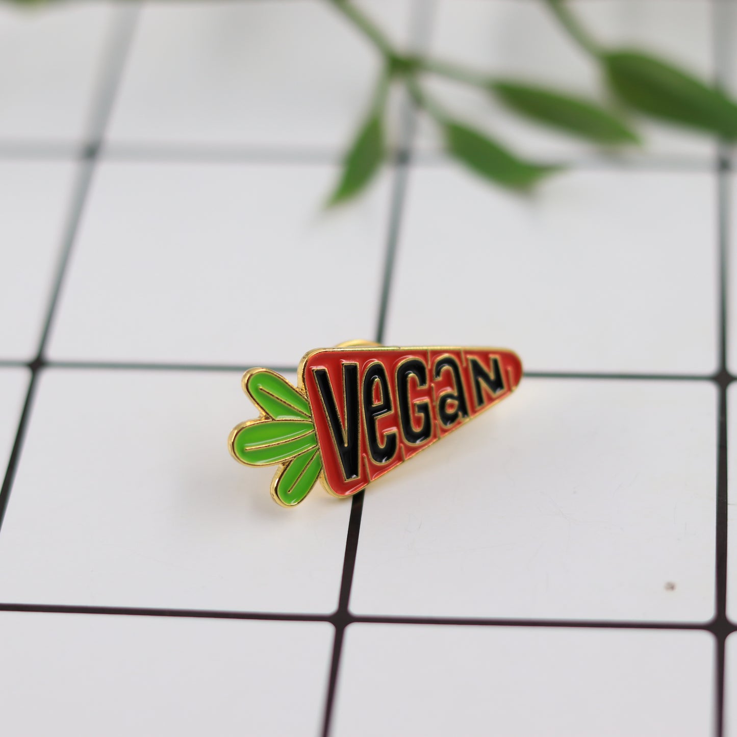 Vegetarian Carrot Instagram Fun Pin