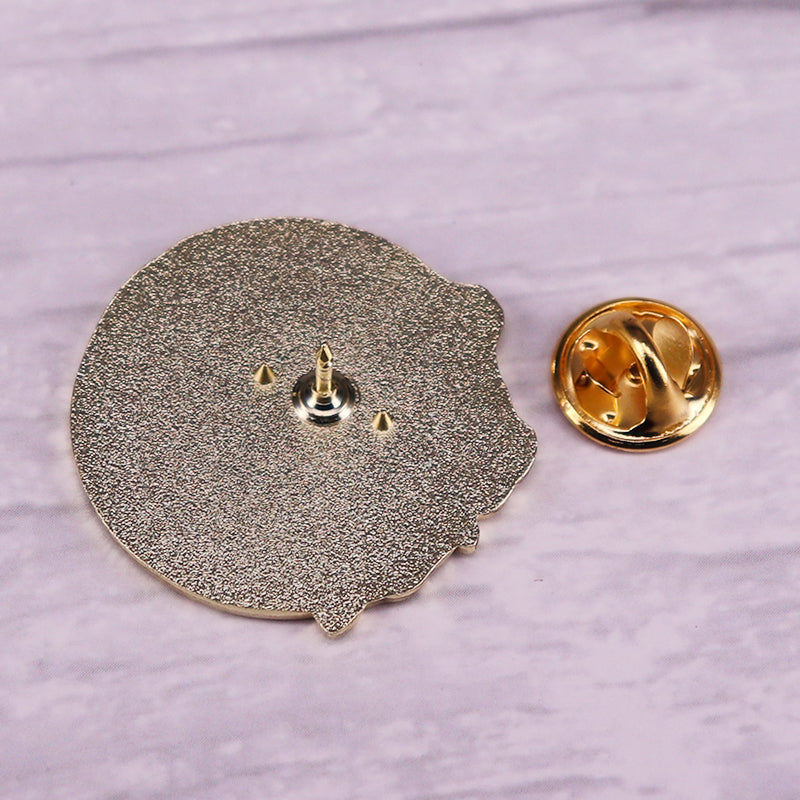 Calico Cat In The Moon, Stars, Clouds, Sky, And Needle Pin