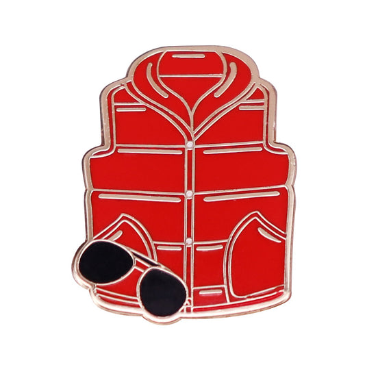 Back To The Future Red Vest And Sunglasses Pin