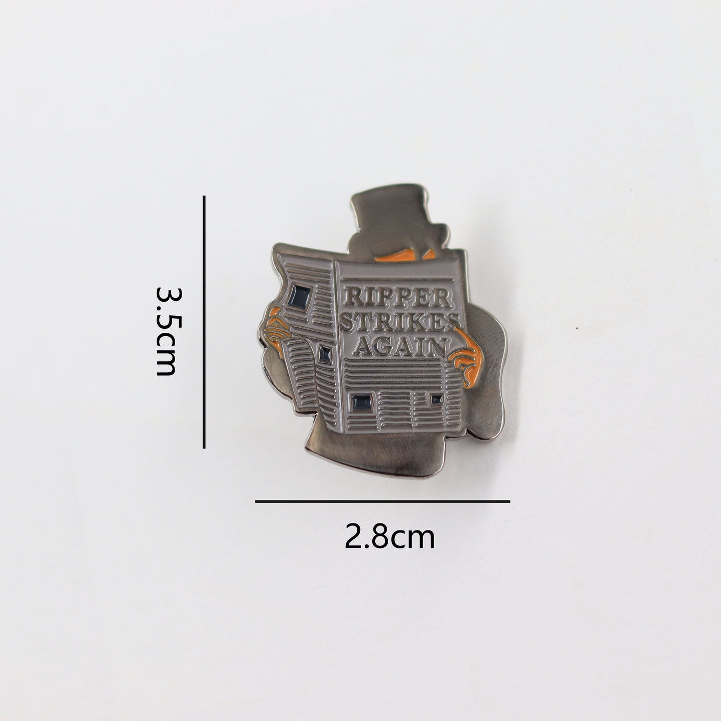People Reading Newspaper Simple Jack The Ripper Pin