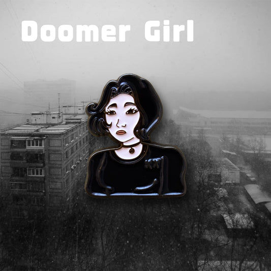 Doomer Girl Post-Punk Pin