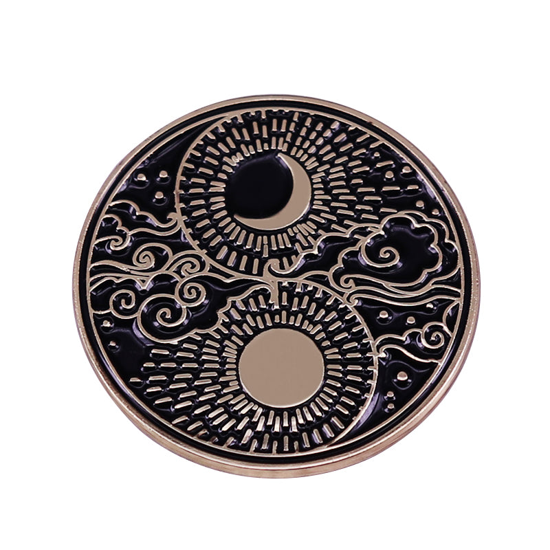 Yin Yang Sun Moon Pin
