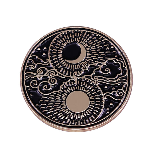 Yin Yang Sun Moon Pin