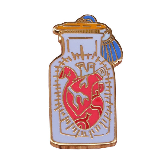 Dissected Heart In A Specimen Jar Pin