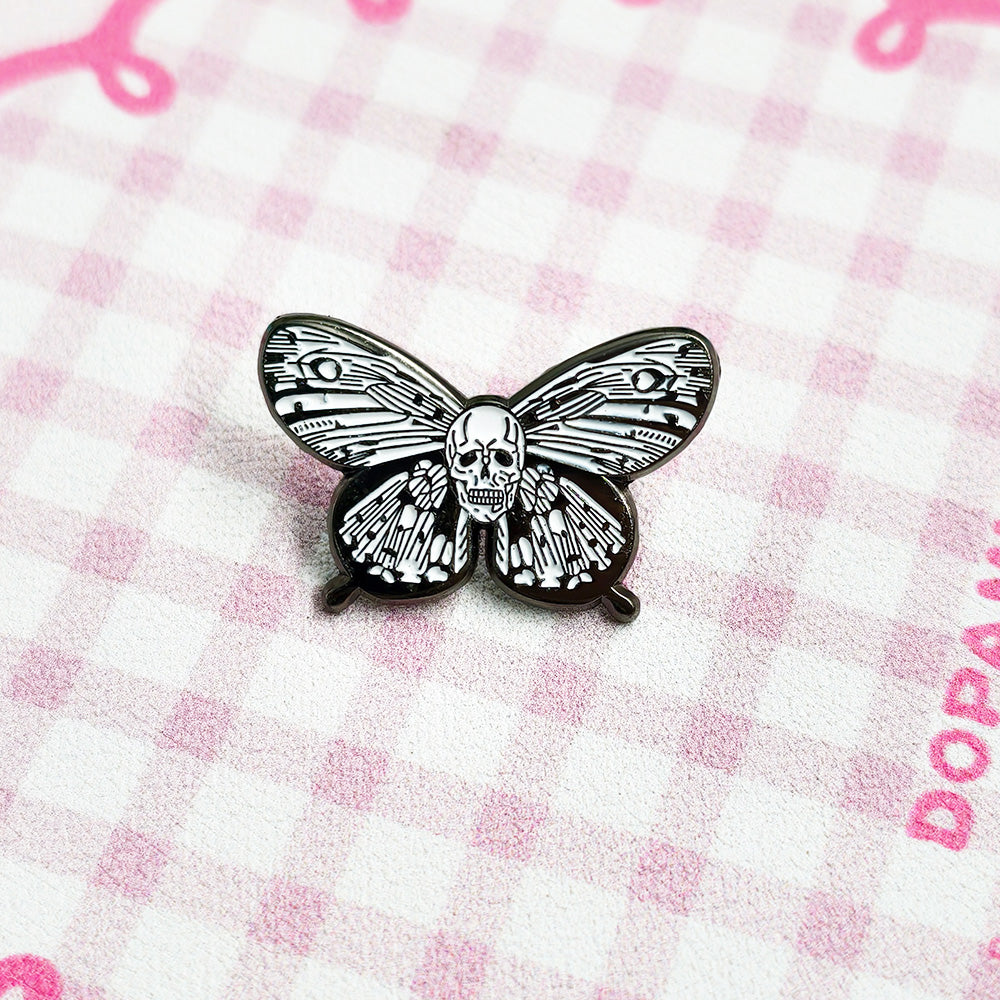 Death'S Head Hawkmoth Halloween Novelty High-End Dark Goth Pin