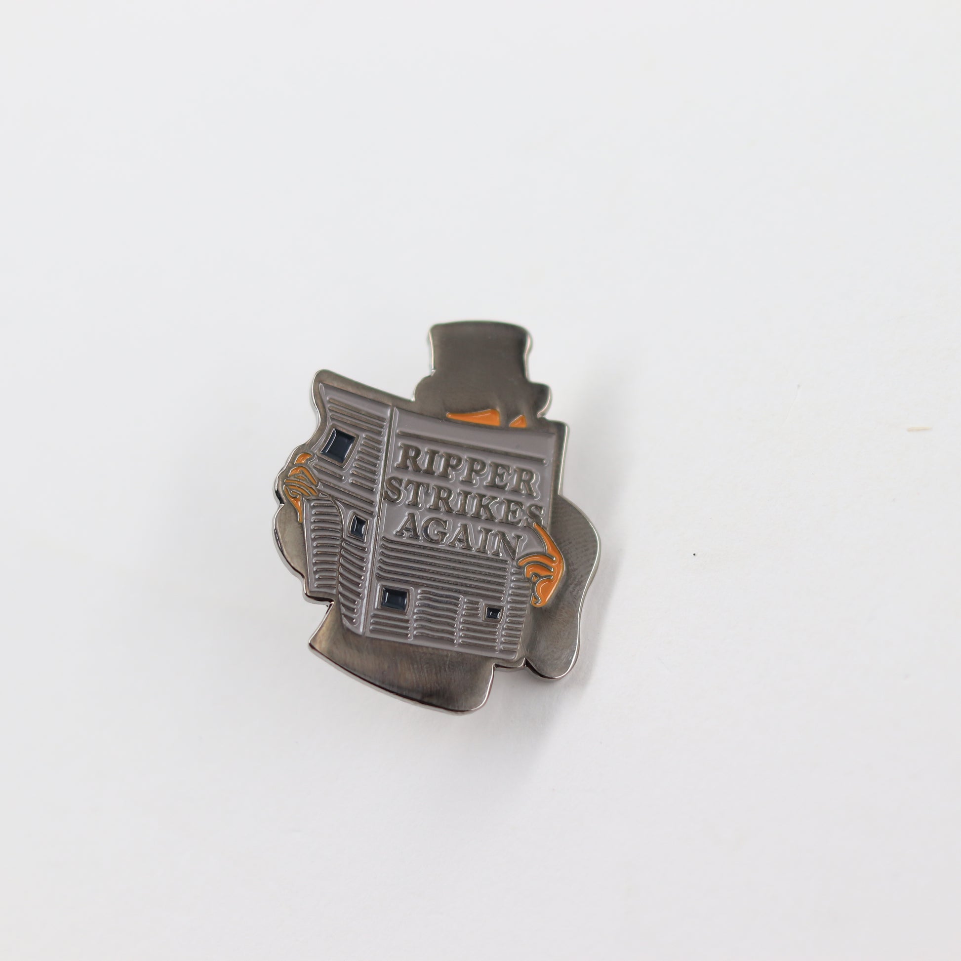 front view of People Reading Newspaper Simple Jack The Ripper Pin