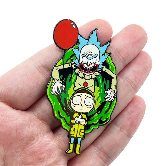 Rick and Morty Pennywise-style Clown Pin