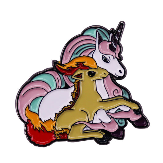 Magical Unicorn And Pokémon Rapidash Pin