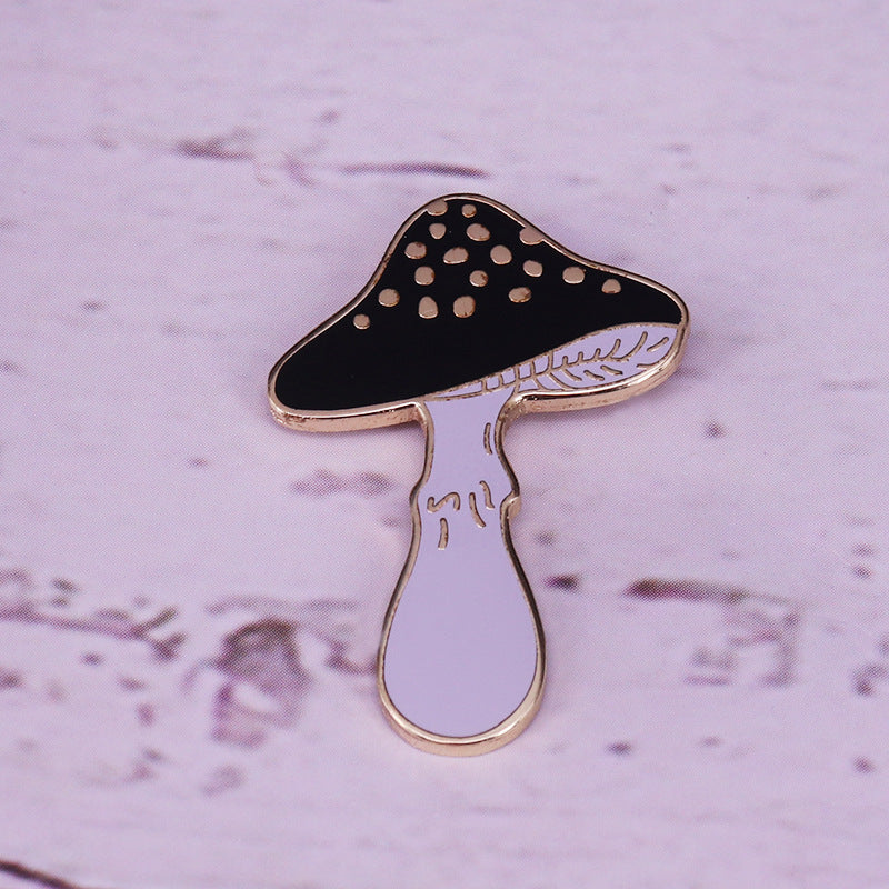 Black Mushroom Pin