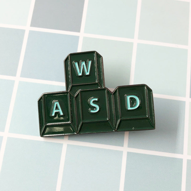 MOBA Gaming Keyboard WASD Keycaps Baked Paint Pin