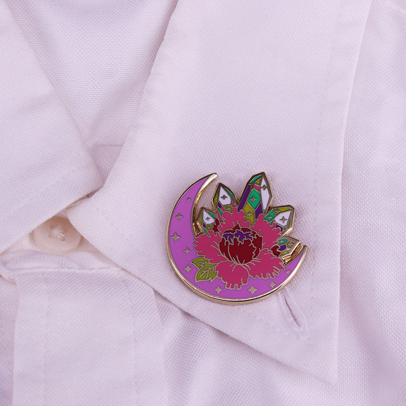 Moonlight Magic Flower Pin