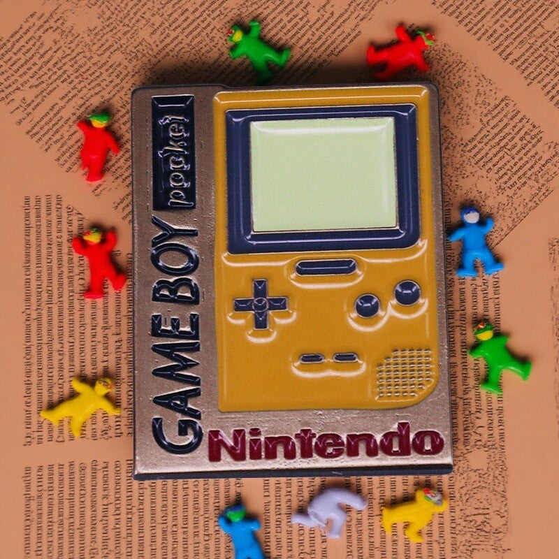 Yellow Nintendo Portable Game Console Retro Pin