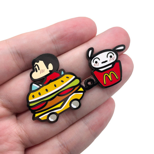 Crayon Shin-chan and Shiro Cartoon Pin
