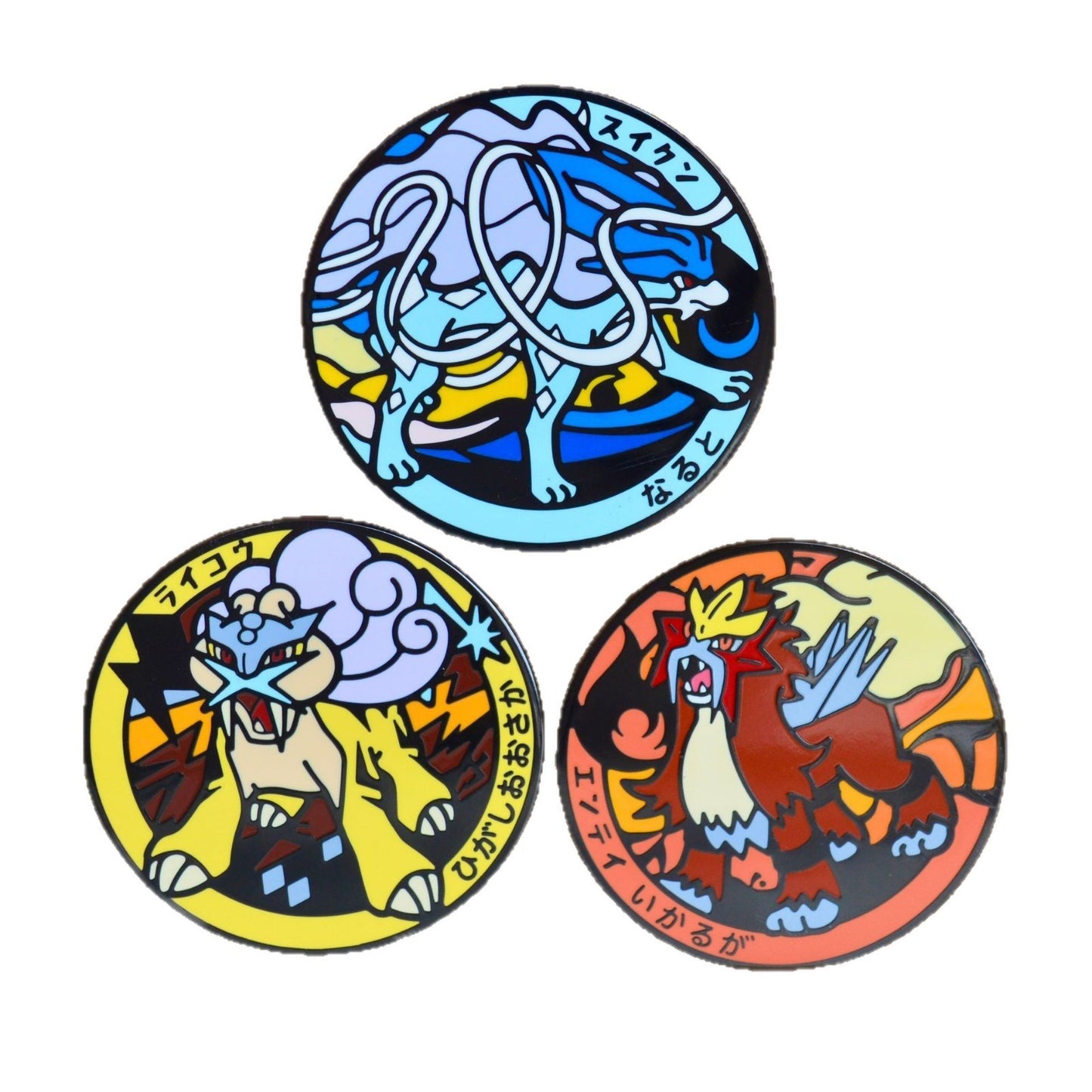 The Three Sacred Beasts Raikou Suicune Entei Pin