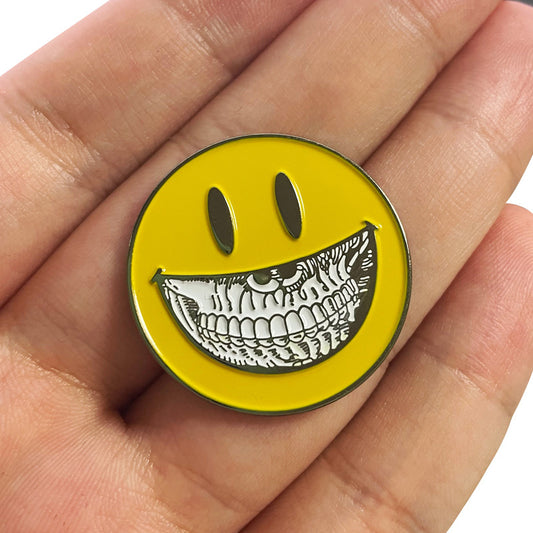 Evil Smile Cartoon Pin