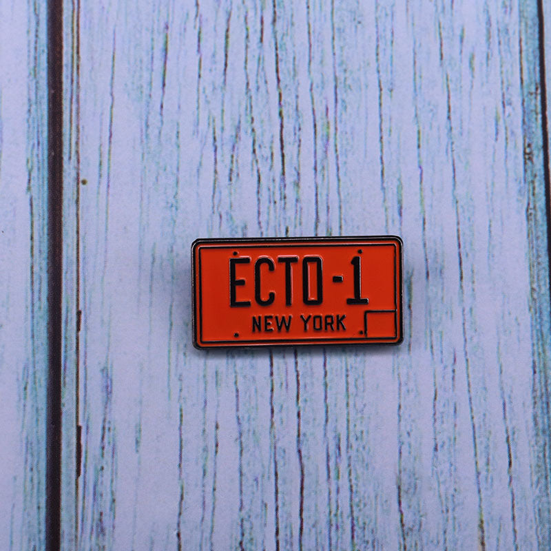 Ghostbusters Ecto-1 License Plate Pin