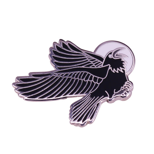 Crow Moon Flight Pin