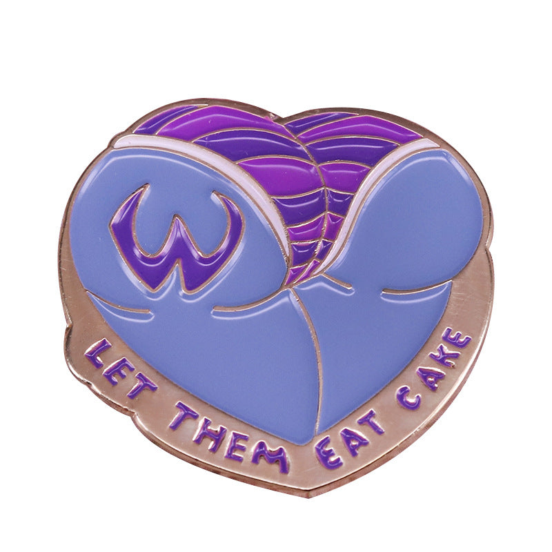 front view of Queen Marie Antoinette Of France 'Let Them Eat Cake' Pin