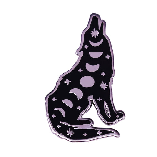 Howling Wolf Moon Phase Pin