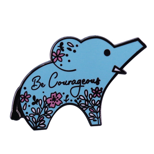 Encourage Your Brave Elephant Pin