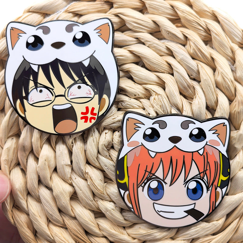 Gintama Gintoki Kagura Okita Hijikata Pin