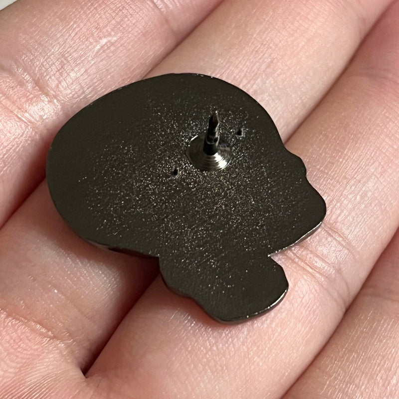 Overthinkers Club Anxiety OCD Skull Pin