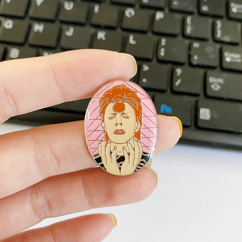 David Bowie Rock Singer Pin