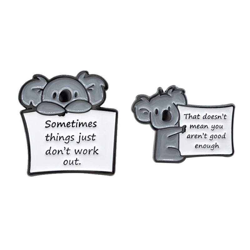 Inspirational Koala Self-Motivated Student Pin