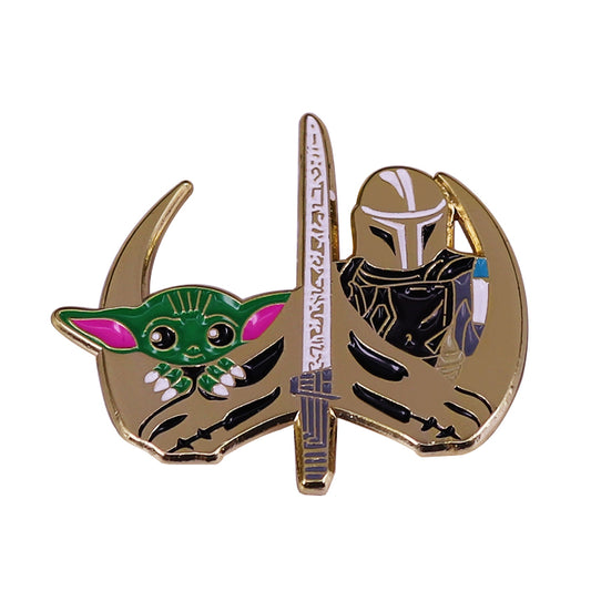 The Mandalorian And Baby Yoda Pin