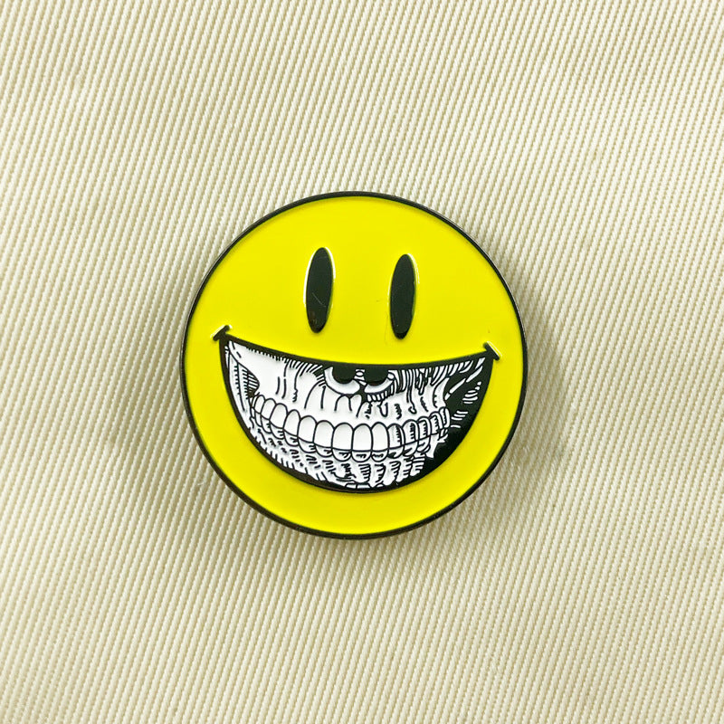 Evil Smile Cartoon Pin
