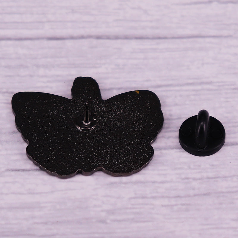 Death Moth Skull Pin
