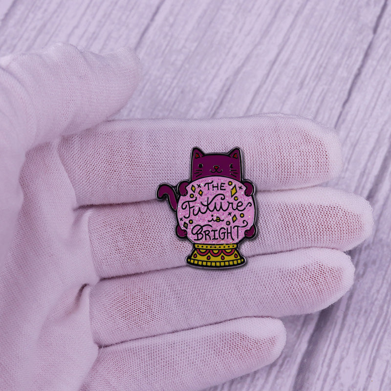 Magic Crystal Ball Cat Pin