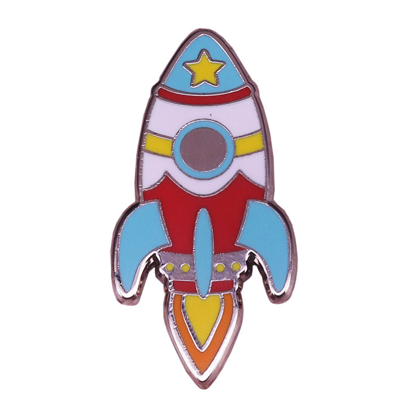front view of Rocket Spaceship Pin