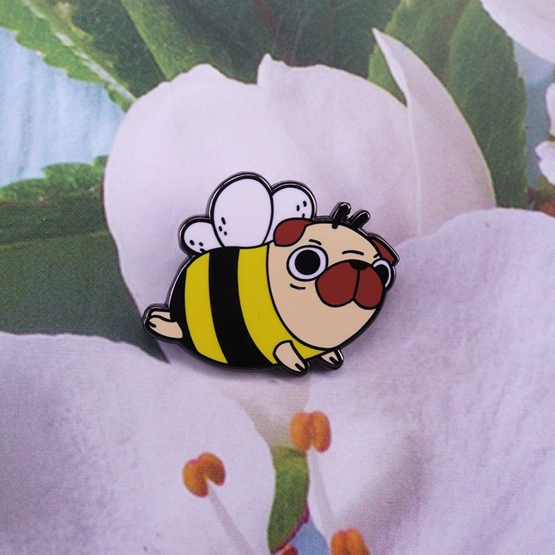 Pug Bee Flight Pin