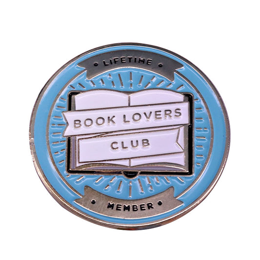 Book Friends Club Button Pin