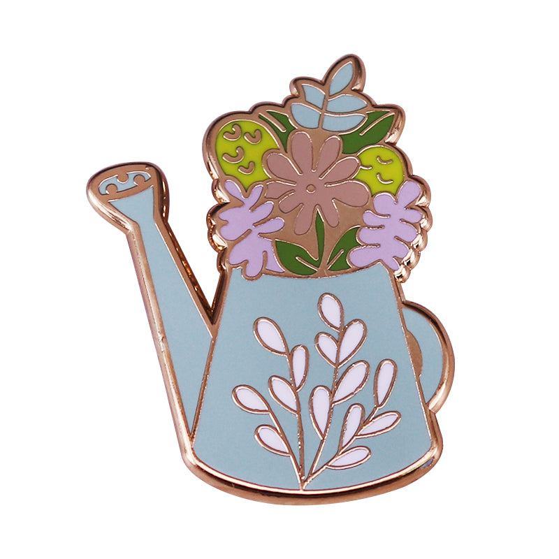 Flower Watering Can Pin