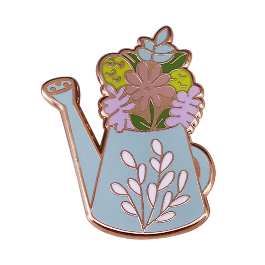 Flower Watering Can Pin