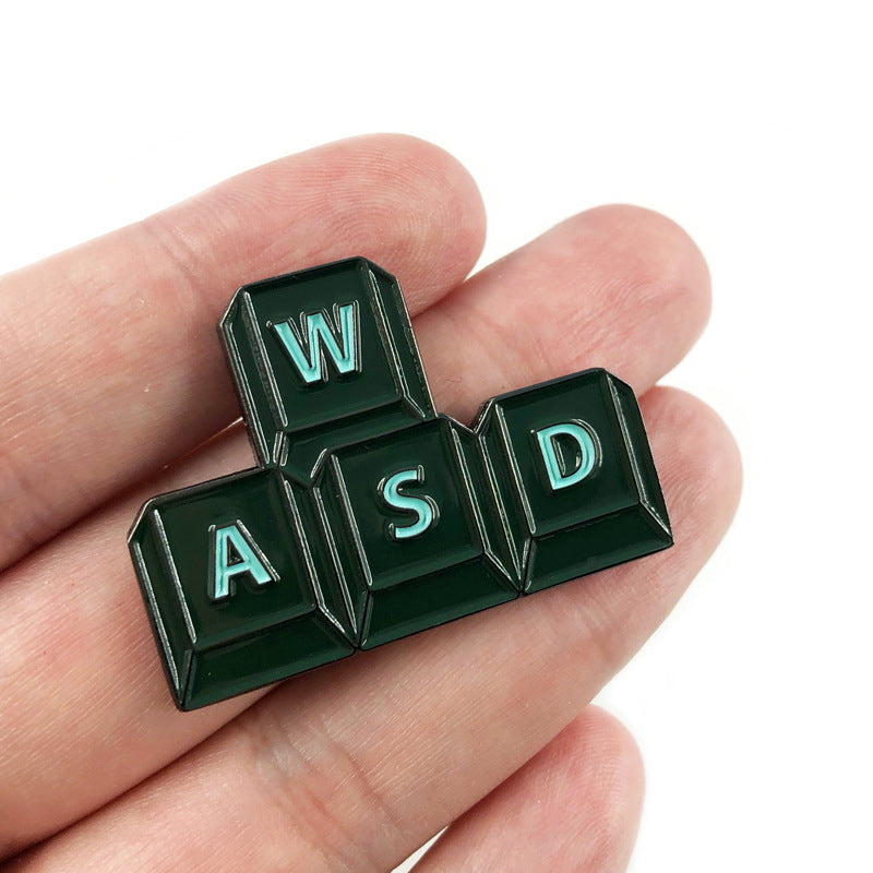 MOBA Gaming Keyboard WASD Keycaps Baked Paint Pin