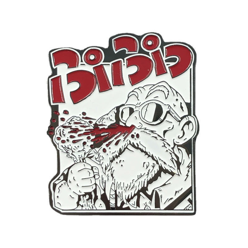 Master Roshi Nosebleed Funny Dragon Ball Pin