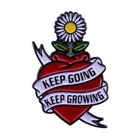 Keep Going Keep Growing Pin