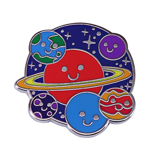 Smiling Solar System Pin