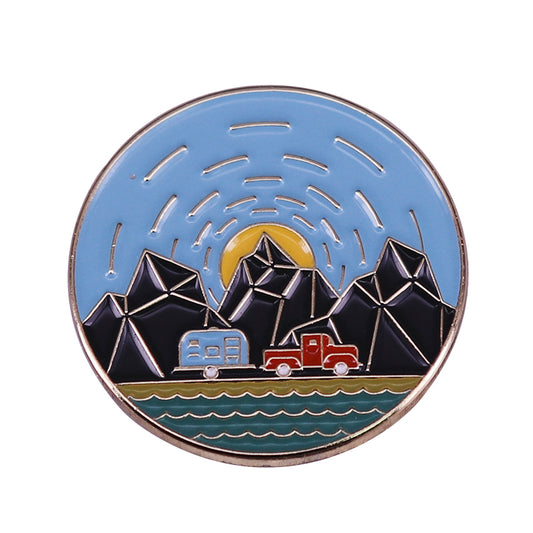 Rv Travel Outdoor Exploration Natural Scenery Pin