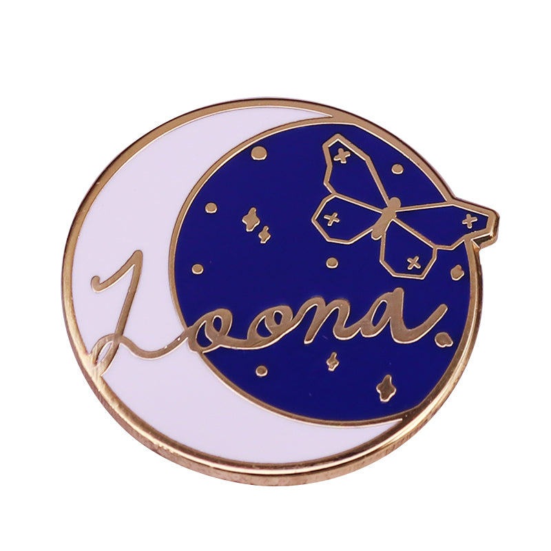 front view of Loona Album Butterfly Pin